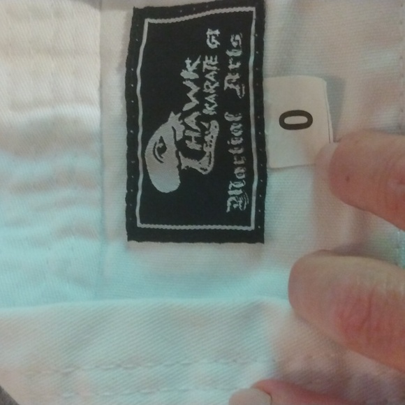 Hawk Sports size 0 white Gi EUC, complete set - Picture 5 of 10